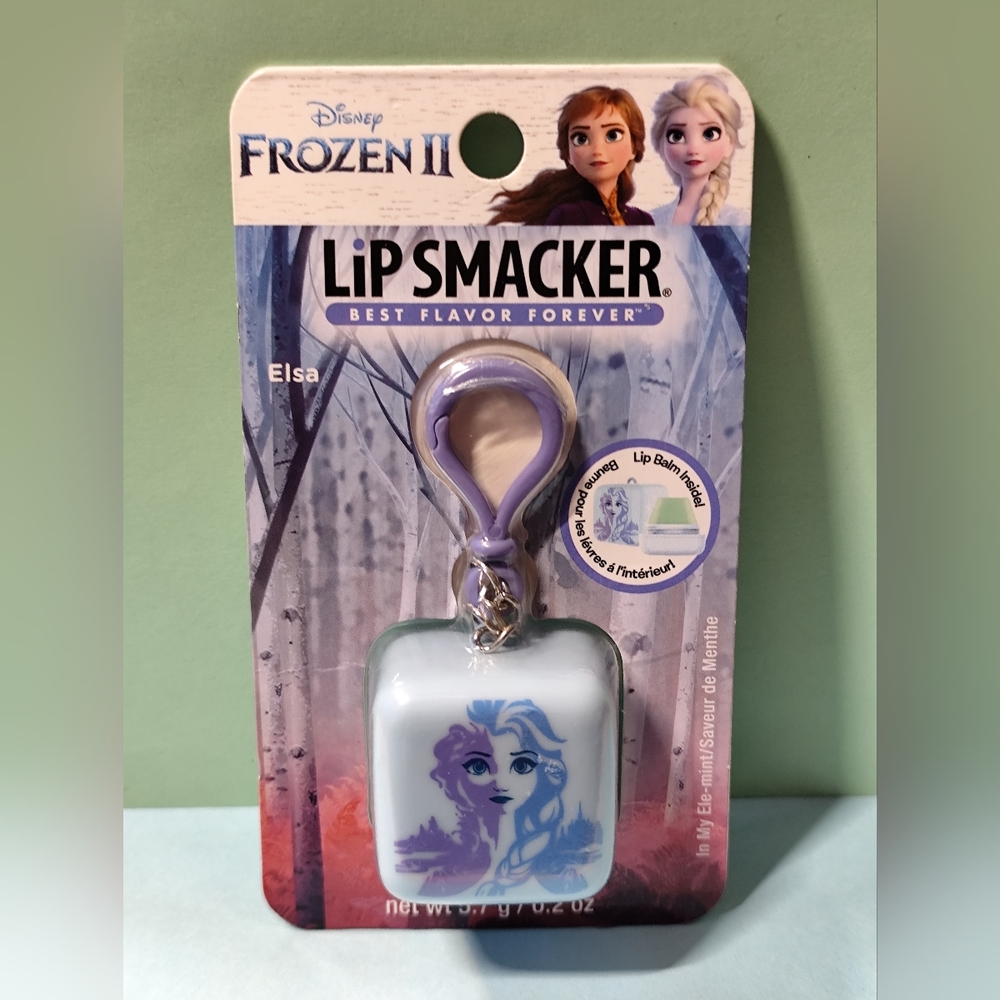 3/$20💗Disney Frozen 2 Elsa Lip Smacker Cube Lip Balm Keychain Clip